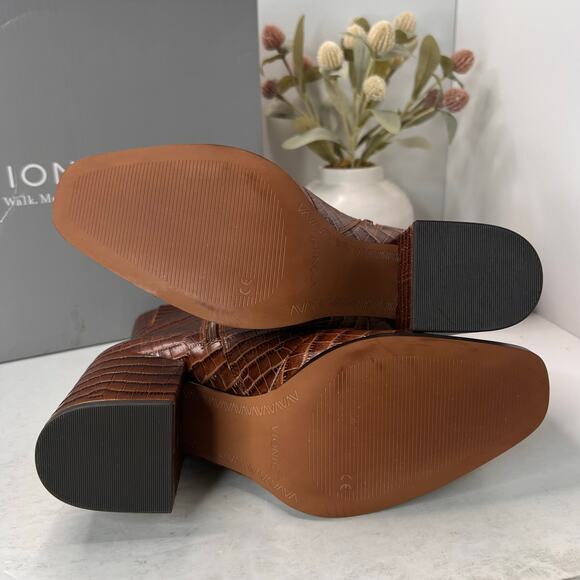 Vionic Harper Croc Leather Boot Arch Support Brown Women’s 9 NWB Comfort Shoe - Picture 8 of 10